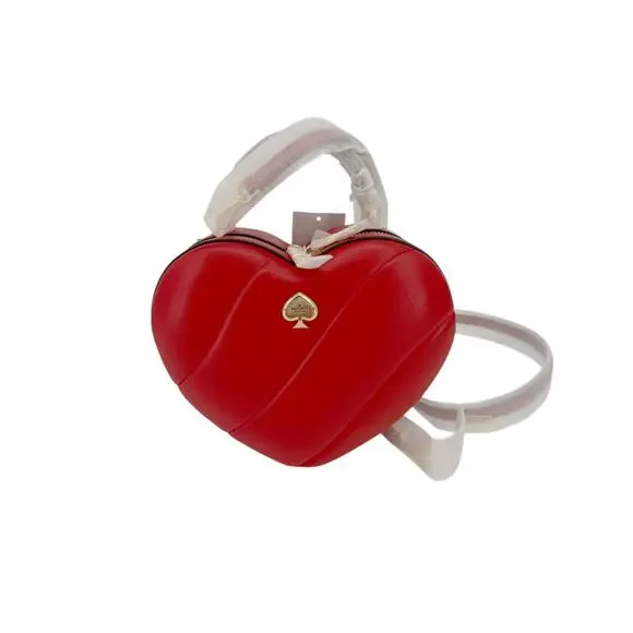 KATE SPADE New York Love Shack Quilted 3D Heart Crossbody in Ruby Red - Picture 5 of 9